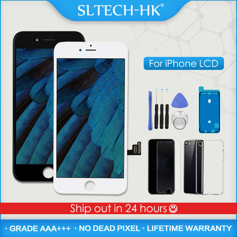 Pantalla de grado AAA + + + para iPhone 6 6S 7 8 Plus LCD con conjunto de digitalizador 3D Force Touch para iPhone 4S 5 5S 5SE X XR OLED ► Foto 1/6
