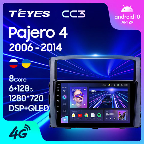 TEYES CC3 para Mitsubishi Pajero 4 V80 V90 2006 - 2014 auto Radio Multimedia reproductor de vídeo navegador estéreo GPS No 2din 2 din DVD ► Foto 1/6