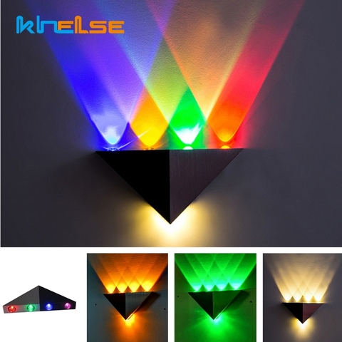 Lámparas LED triangulares modernas para pared, apliques de aluminio para interiores, dormitorio, baño, pasillo, Bar, decoración de pared del hogar, luminaria, 3W y 5W ► Foto 1/6