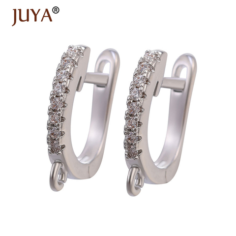 Juya-pendientes de joyería hechos a mano para mujer, ganchos clásicos de zirconia, accesorios para mujer, aretes colgantes DIY, joyería ► Foto 1/6