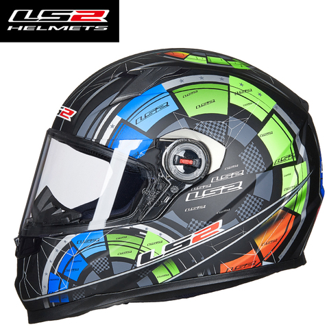 casco LS2 FF358 cara completa casco de la motocicleta de Alex Barros de carreras de motocross hombre mujer ls2 Original de la CEPE aprobó Multi-color de sol visor ► Foto 1/6