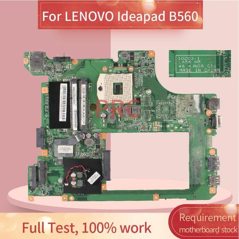 Placa madre del cuaderno para ordenador portátil LENOVO Ideapad B560, placa base para ordenador portátil 10203-1 PGA 989 DDR3 ► Foto 1/6