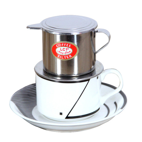 Filtro de café vietnamita de acero inoxidable, máquina para hacer café con infusión, para servir, filtro de goteo de café portátil ► Foto 1/5