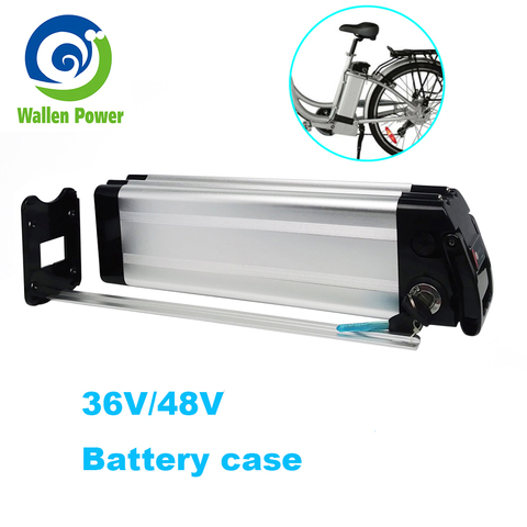 Caja de batería para Ebike de gran capacidad, 24V, 36V, 48V, 70 Uds., 18650 celdas, caja de batería vacía para bicicleta eléctrica, plateado ► Foto 1/6