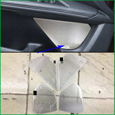 Cubierta de anillo de sonido para puerta de coche, pegatina embellecedora de acero inoxidable para Interior de Peugeot 3008, 3008GT, 5008, 5008, GT, 2017-2022 ► Foto 1/6