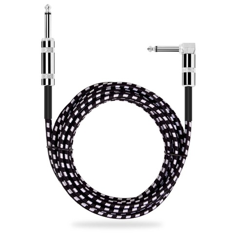 De Cable de guitarra Premium instrumento eléctrico Bass Cable para amperios 1/4 ángulo recto para Mandolina eléctrica Pro Audio ► Foto 1/4