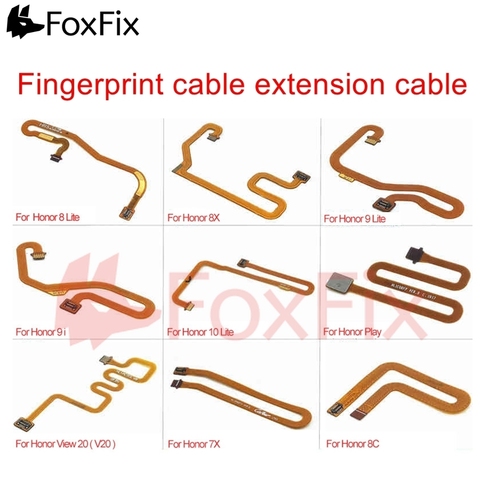 Huawei Honor 8 Lite 8X 9 Lite 10 Lite jugar 20 V20 7X 8C huella digital Cable de extensión de Cable de huellas dactilares Sensor Flex Cable ► Foto 1/1