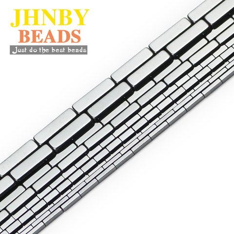 JHNBY rectángulo cubo negro Piedra Natural hematita espaciador perlas para la fabricación de la joyería 15,5 ''Diy encanto pulseras Accesorios ► Foto 1/6