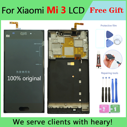 LCD Original para XIAOMI Mi3 pantalla LCD Digitalizador de pantalla táctil con marco de TDS-CDMA WCDMA para XIAOMI Mi 3, pantalla LCD ► Foto 1/6