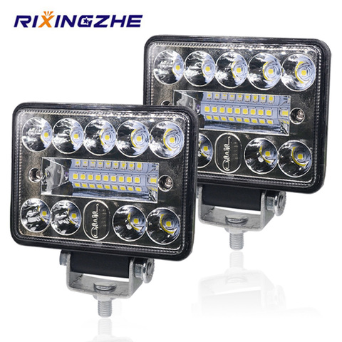 Barra de luces led de 12V y 54W para coche, foco de luz LED de 3030 LEDs 18SMD para camión, Tractor, SUV, 4x4, faros LED para automóvil, 2 uds. ► Foto 1/6