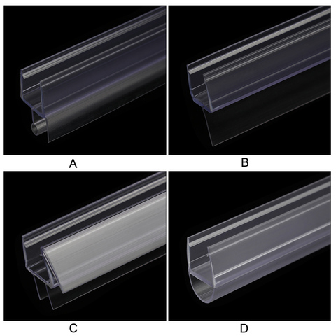 Tiras de sellado de 4-12mm, deflector de agua, sello de ventana, burlete de puerta de vidrio de goma, accesorios de baño de pantalla de baño ► Foto 1/6