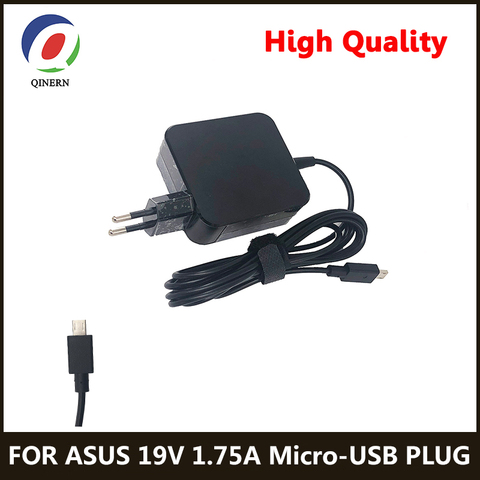 Adaptador de corriente para ordenador portátil Asus, cargador de 19V, 1,75a, 33W, micro-usb, para Eeebook X205, X205T, X205TA, E202, E202SA, E205SA, EXA1206UH, Netbook ► Foto 1/6