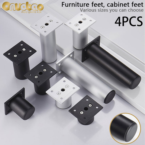 Onuobao-patas ajustables de aleación de aluminio para muebles, patas de metal para sofá, pies de armario, Altura ajustable de 6 a 35cm, 4 Uds. ► Foto 1/6