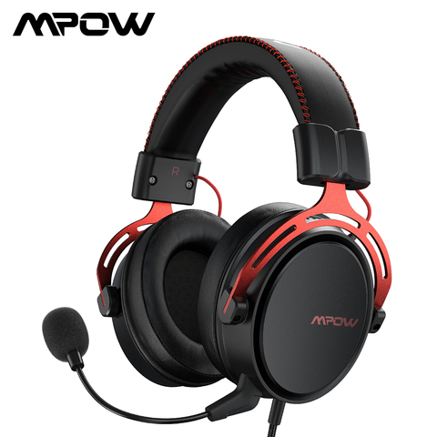 Mpow Air SE-auriculares para videojuegos con cable, sonido envolvente, micrófono con cancelación de ruido, Control en línea para PC ► Foto 1/6