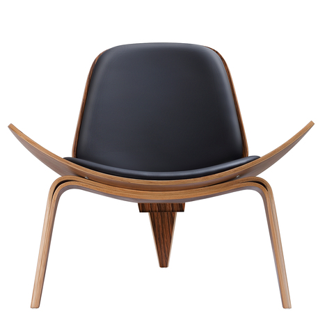 Furgle-Silla de salón de diseño nórdico y creativo, sillón individual, silla de avión con sonrisa, réplica, color negro ► Foto 1/6