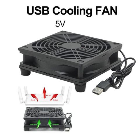 Ventilador de refrigeración cc 5V, fuente de alimentación USB, ventilador silencioso para enrutador de TV M5TB, 9cm/12cm ► Foto 1/5