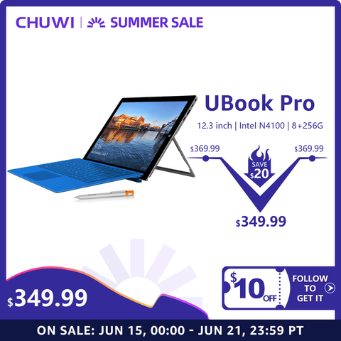 CHUWI UBook Pro 12,3 pulgadas 1920*1280 Windows 10 Tablet PC Intel geminy-lake N4100 procesador de cuatro núcleos 8GB RAM 256GB SSD tabletas ► Foto 1/1