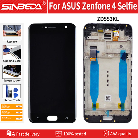 Digitalizador LCD Original para móvil, pantalla táctil de 5,5 pulgadas para ASUS Zenfone 4, Selfie, ZD553KL, reemplazo de montaje de Marco ► Foto 1/6