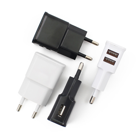 Cargador USB 2A para viaje, adaptador de enchufe de la UE, cargador de pared portátil para teléfono móvil, Cable USB para iphone, Samsung, Xiaomi, adaptador Universal ► Foto 1/6