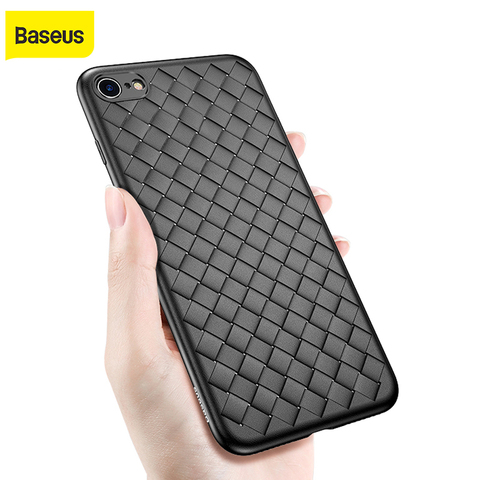 Baseus-funda de tela para iPhone 6 6S, funda trasera ultrafina de silicona con tejido de rejilla para iPhone 6 6S Plus ► Foto 1/6