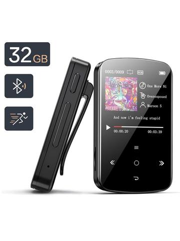 Reproductor MP3 Mini Clip Bluetooth 5,0, reproductor de música portátil sin pérdidas, sonido HiFi, Audio, MP3, con Radio FM, función de podómetro ► Foto 1/6