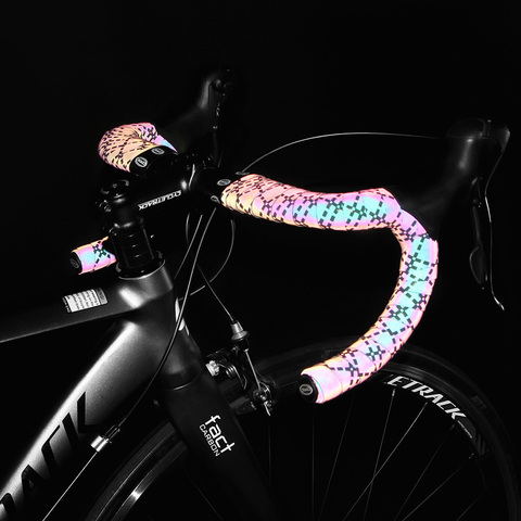 Cinta de manillar de bicicleta fotocromática de arco iris, textura de sílice, antideslizante, para manillar de bicicleta de carretera, accesorios antivibración ► Foto 1/6