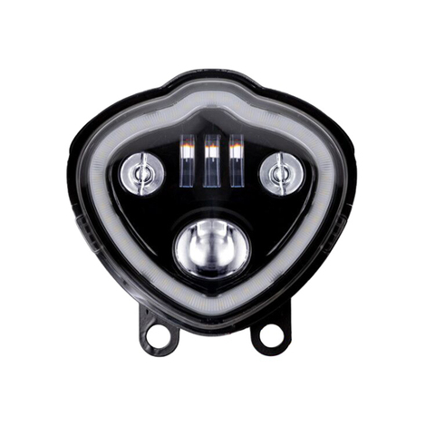 Negro faro LED para motocicleta para Kawasaki Vulcano S 650/ EN650 2015-2022 ► Foto 1/6