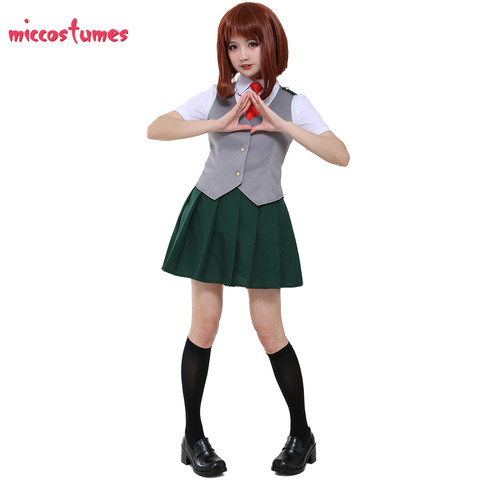 Disfraz de My Hero Academia para mujer, uniformes escolares de verano, Cosplay con chaleco y corbata ► Foto 1/6