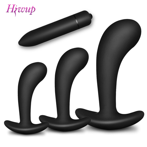 3 tapones anales de silicona, juego de entrenamiento, bala consolador vibrador, Juguetes sexuales anales para mujer, masajeador de próstata masculino, tapón Anal, Juguetes sexuales Gay ► Foto 1/6