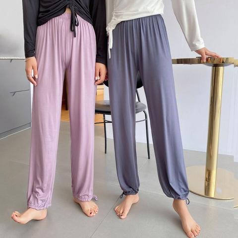 Las mujeres pantalones de Casa camisetas pijamas pantalones cómoda de Modal pantalones de Casa primavera otoño nueva Modal suelta pantalón para dormir ► Foto 1/6