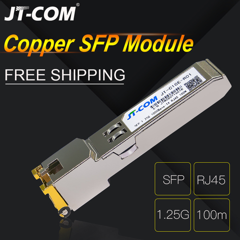 Envío gratis! Módulo SFP Gigabit Conector RJ45 1000 Mbps SFP mini gbic Cobre Módulo SFP RJ45 Transceptor de fibra óptica Puerto RJ45 Compatible con Cisco / Mikrotik / TP-Link Gigabit Ethernet SFP Switch de fibra ► Foto 1/6