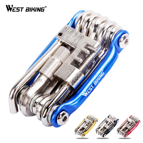 WEST BIKING-Herramientas de Reparación de bicicletas 11 en 1, multiherramienta para ciclismo de montaña, Kit de herramientas de reparación de Motos y Scooter, accesorios para bicicleta eléctrica ► Foto 1/6