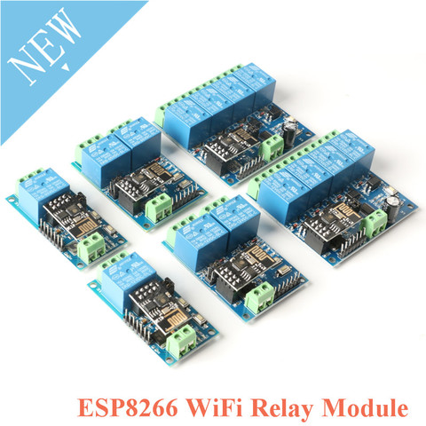 Módulo de relé WiFi ESP8266 ESP-01 5V 12V 1 2 4 vías cosas interruptor de Control remoto en casa inteligente ESP01 WIFI módulo inalámbrico Aplicación de teléfono ► Foto 1/6