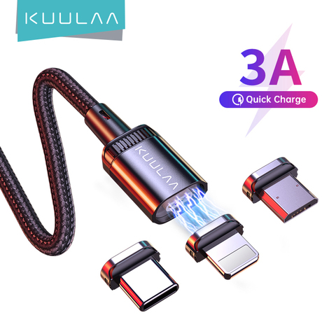 KUULAA-Cable magnético de carga rápida para móvil, Cable Micro tipo C de carga rápida para iPhone ► Foto 1/6
