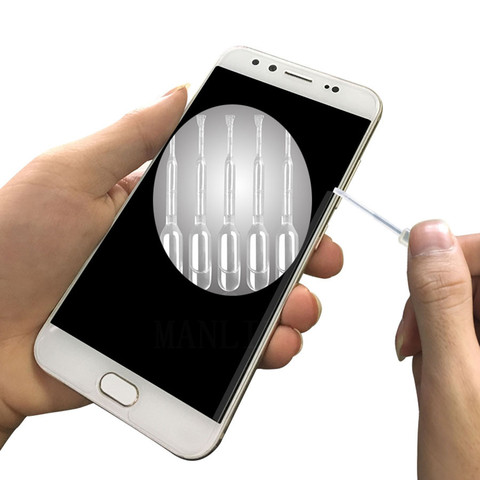 Líquido de borde blanco de vidrio templado para móvil, Protector de pantalla para Apple, iphone, Xiaomi, Huawei, Lenovo, Meizu, elimina bordes, 10 Uds. ► Foto 1/6