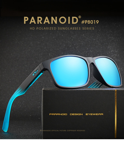 Paranoico Vintage TR90 gafas de sol polarizadas de los hombres gafas de sol para hombres Plaza gafas de sol de conductor de verano gafas hombre 8 colores modelo 8019 ► Foto 1/5