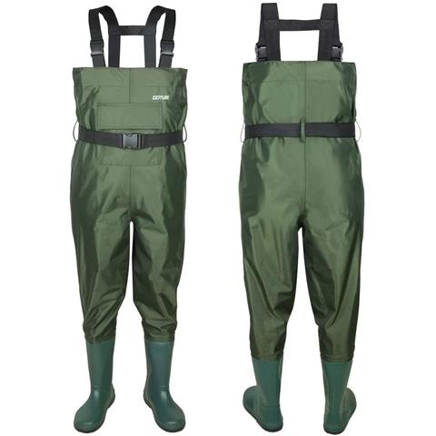 Goture-100% impermeable para niños, botas de pesca hasta el pecho, transpirables, con suela antideslizante, para deportes al aire libre de 2 a 13 años ► Foto 1/6