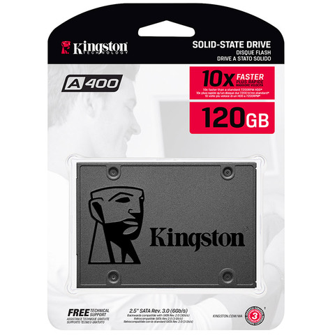 Kingston-disco duro SSD A400 SATA III de 2,5 pulgadas, unidad interna de estado sólido de 120GB, 240, 480, 960 GB, SSD, interno para PC y portátil ► Foto 1/6