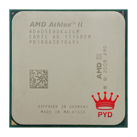 AMD Athlon II X4 605E 605 2,3 GHz quad-core CPU procesador AD605EHDK42GM/AD605EHDK42Gi hembra AM3 ► Foto 1/1