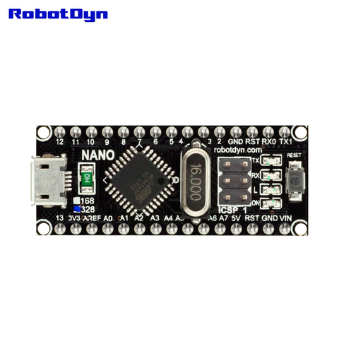 RobotDyn NANO V3 ATmega328,CH340, Micro USB, versión actualizada compatible con Arduino para bricolaje electrónico ► Foto 1/3