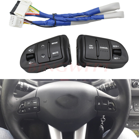 Botones de Control de crucero de Audio para volante, multifunción, para Kia sportage, con luz trasera, carga de coche, estilo de coche ► Foto 1/6