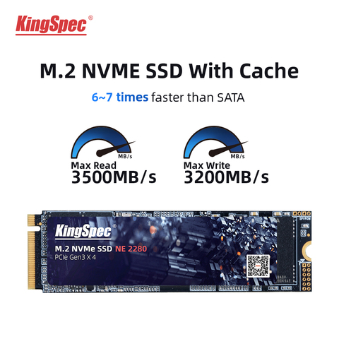 Kingspec-disco duro interno 512 para ordenador portátil, unidad de estado sólido de alta velocidad, M.2 Ssd M2 2280 gb PCIe NVME 1TB 2TB ► Foto 1/6