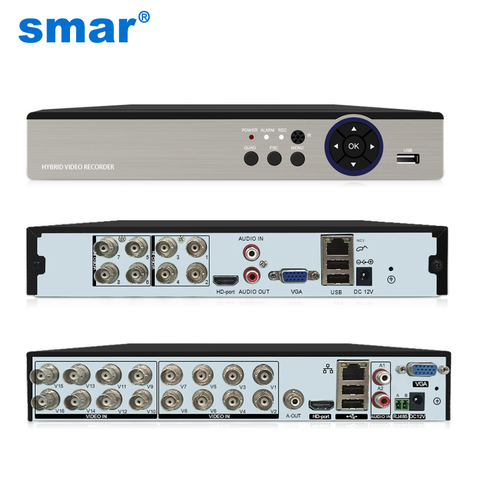 Smar-grabador de vídeo DVR híbrido de 8 canales, 16 canales, 5M-N, 5 en 1, para cámara analógica AHD, cámara IP de 5MP, P2P, sistema de videovigilancia NVR, H.265, nuevo ► Foto 1/6