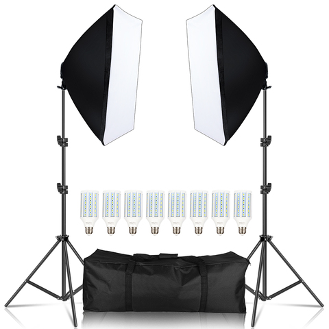 Kit de iluminación continua Softbox, estudio fotográfico profesional, 20W, con 4 soportes de lámpara ► Foto 1/1