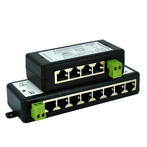 POE inyector 4 puertos 8 puertos POE Splitter para CCTV red Cámara POE potencia sobre Ethernet IEEE802.3af gran oferta ► Foto 1/4