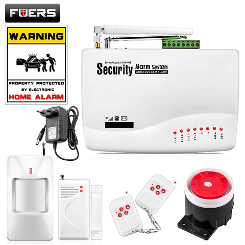 FUERS inalámbrica GSM sistema de alarma antirrobo casa inteligente garaje Detector Sensor de movimiento/Rusia Inglés voz de seguridad Dial Auto DIY kit de ► Foto 1/6