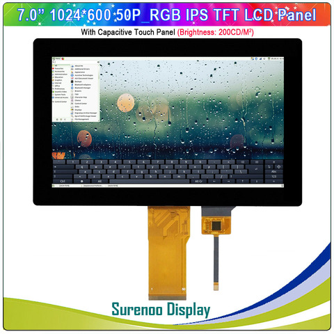 Monitor de pantalla LCD TFT y Panel táctil capacitivo, 7 
