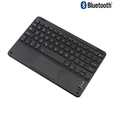 Teclado inalámbrico con Bluetooth y función de ratón, miniteclado ultradelgado BT, panel táctil para iPhone y iPad ► Foto 1/6