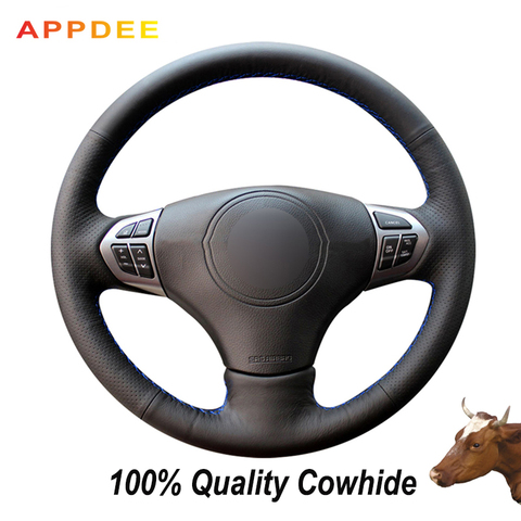 APPDEE genuino de cuero negro protector para volante de coche para Suzuki Grand Vitara 2007-2013 ► Foto 1/1