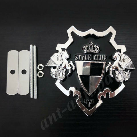 Escudo VIP de Metal cromado estilo real para Club, emblema de parrilla delantera para coche, insignia ► Foto 1/6
